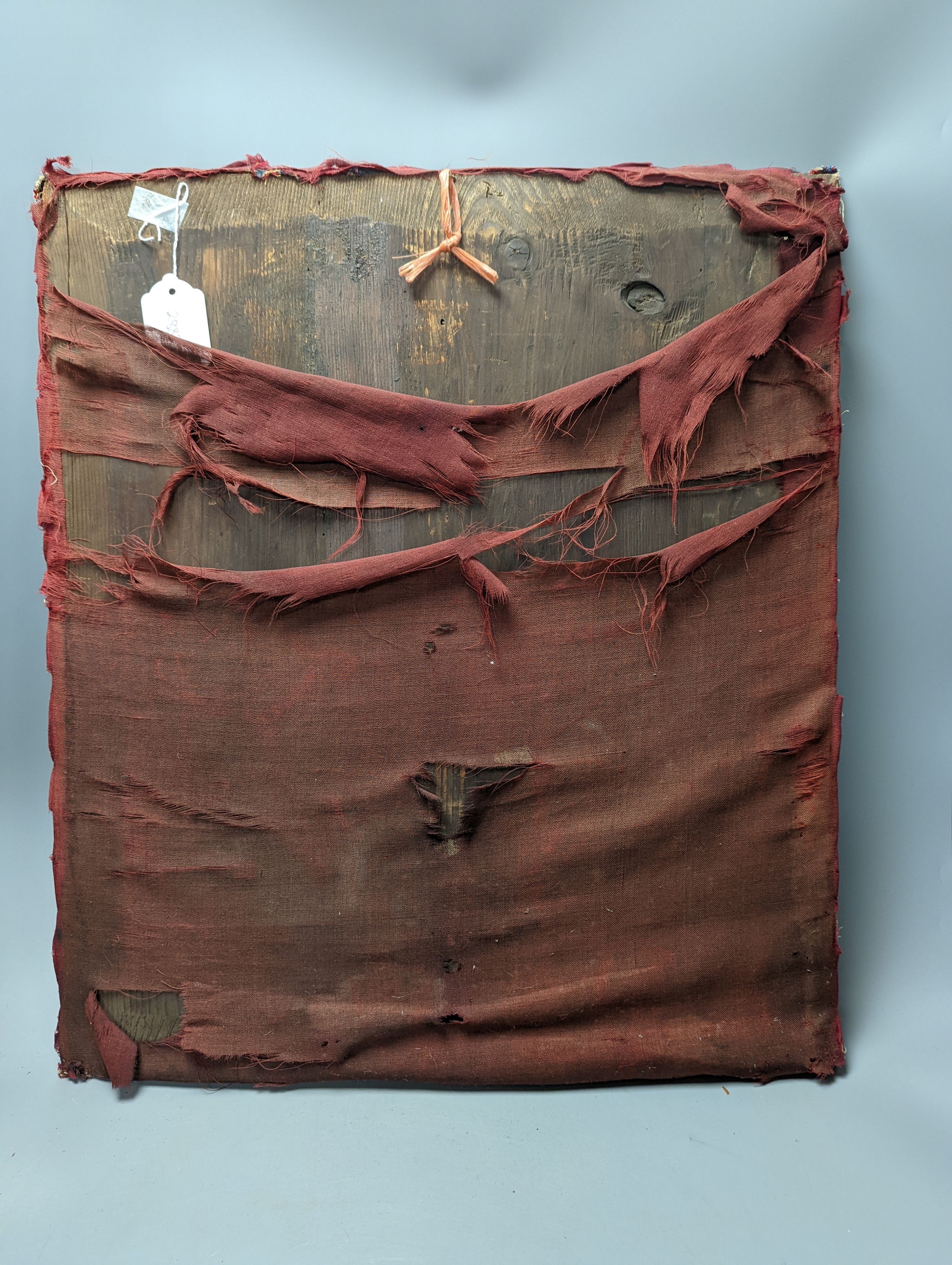 An 18th century brocade panel, possibly Spanish, 55x48cm